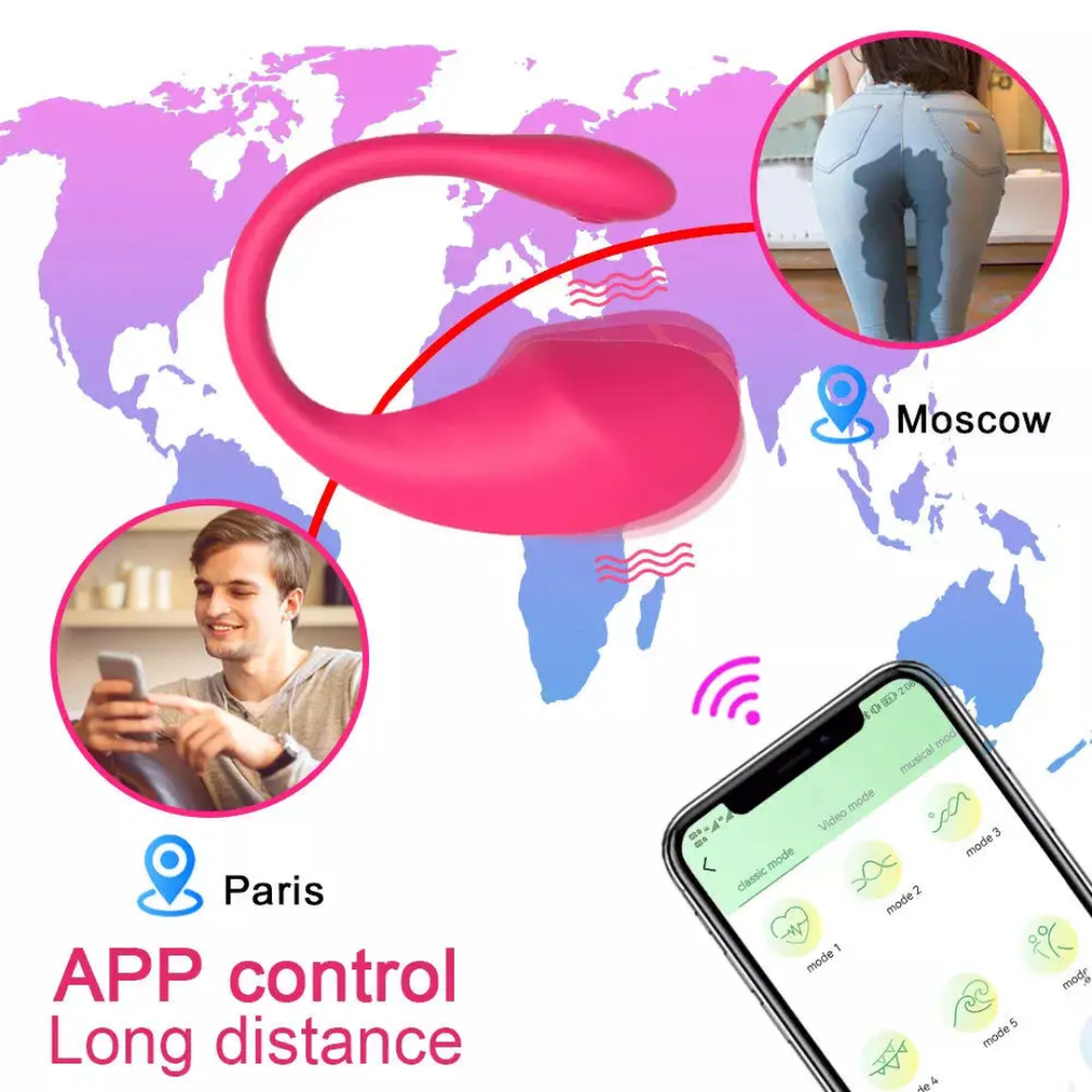 App styret  G-Punkt og klitoris Vibrator